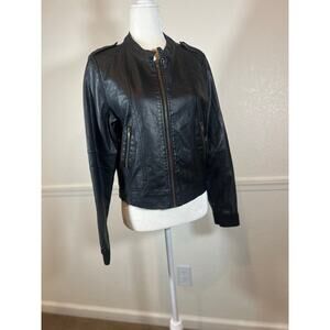 Judy Blue M Women black gothic leather motorcycle jacket 1058